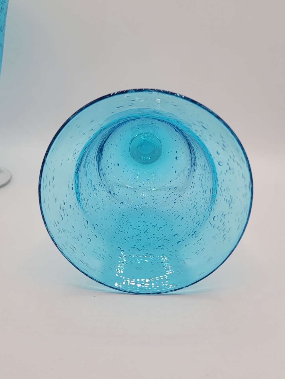 Artland Iris Turquoise Icped Tea Glasses Set 2 Bubble Glass 18 oz Blue - Picture 5 of 7